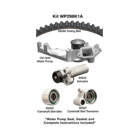 Dayco 98-09 Lexus/Toyota 4.0/4.3/4.7L Water Pump Kit, Wp298K1A WP298K1A